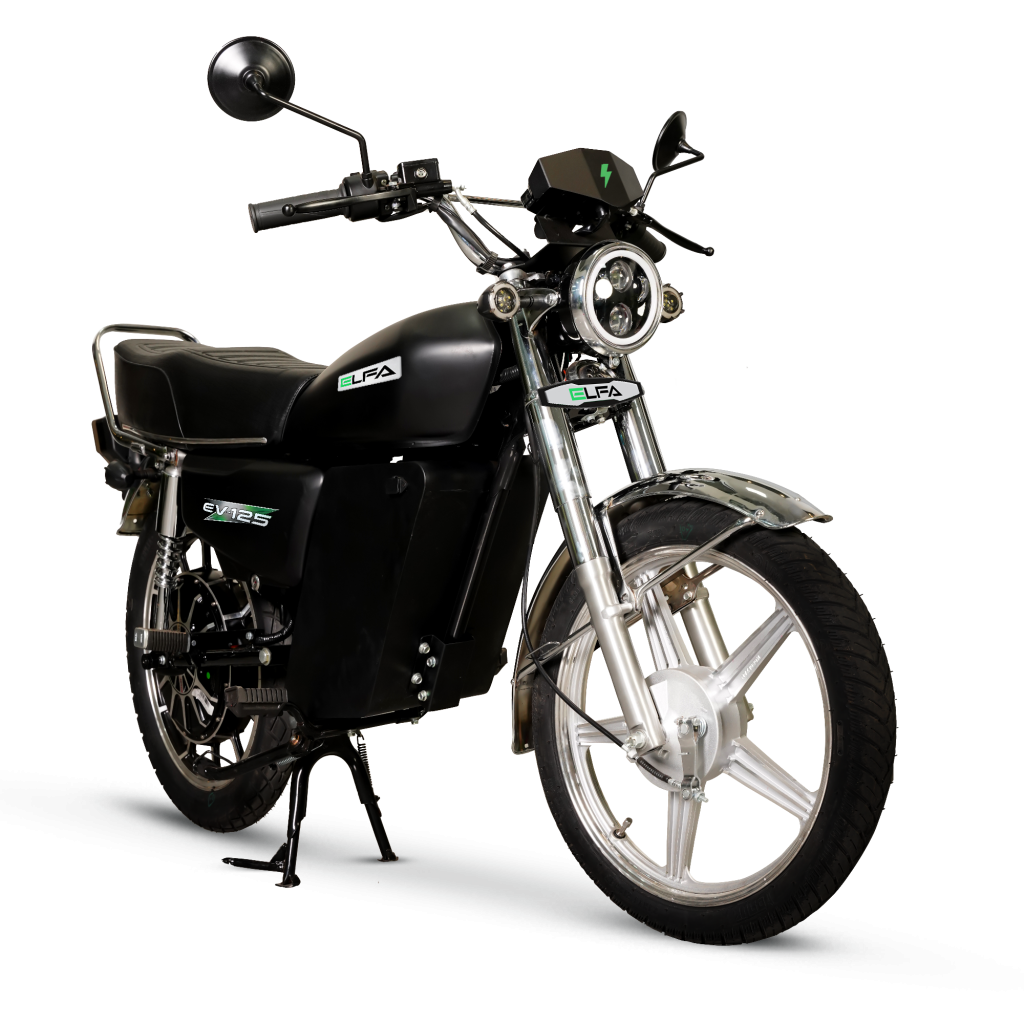 ELFA EV125 black electric bike 115km range
